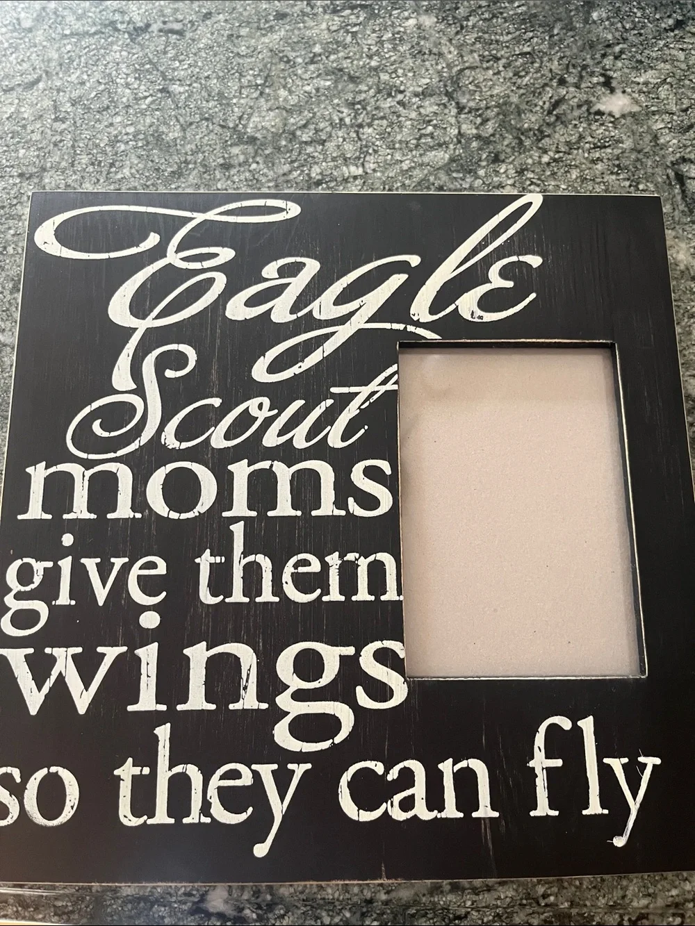 Eagle Scout Moms Decorative Picture Frame - Black and White